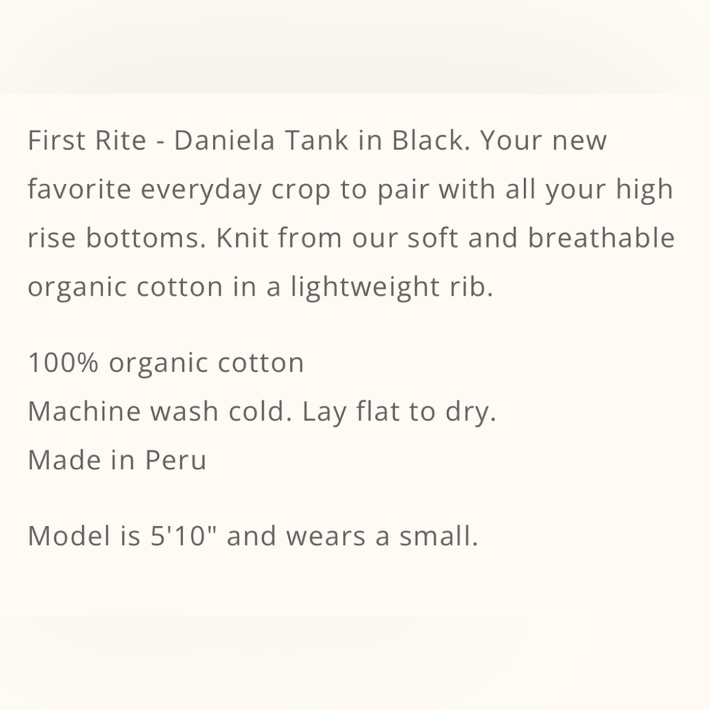 First Rite Daniela Tank - Picture 5 of 5